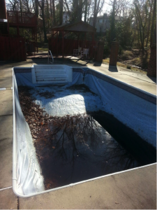 Thomasville, NC Pool Liner Cut with Blade